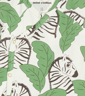 Baby Zebras printed jersey bodysuit | Mini Rodini