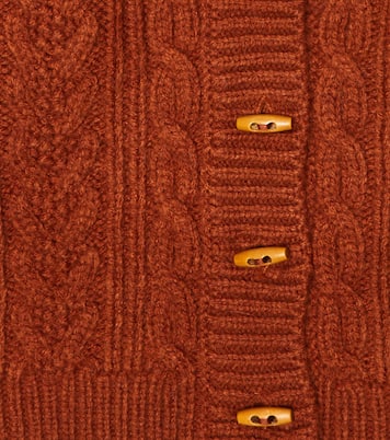 Sacha cable-knit wool-blend cardigan | Louise Misha