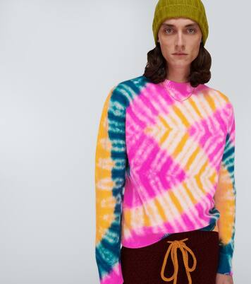 Zig dyed cashmere sweater | The Elder Statesman