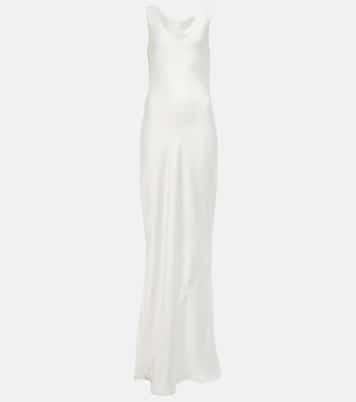 Robe longue Maria en satin | Norma Kamali