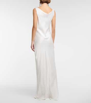 Robe longue Maria en satin | Norma Kamali