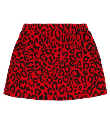 Leopard-print cotton jersey skirt | Dolce&Gabbana Kids