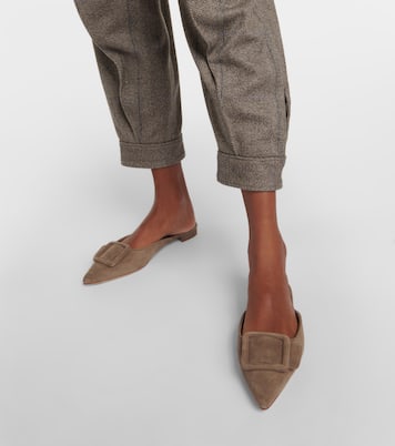 Slippers Maysale aus Veloursleder | Manolo Blahnik