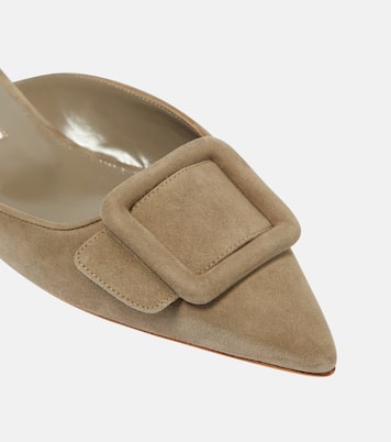 Slippers Maysale aus Veloursleder | Manolo Blahnik