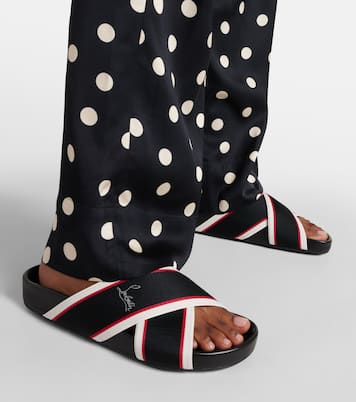 Hot Cross Bizz ribbon sandals | Christian Louboutin