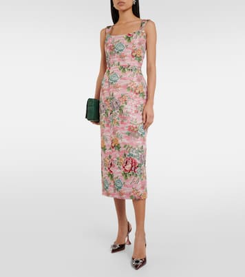 Robe midi bustier à fleurs | Markarian