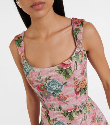 Robe midi bustier à fleurs | Markarian