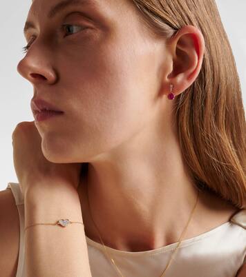 Boucles d'oreilles en or 14 ct, rubis et diamants | Stone and Strand