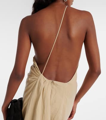 Robe longue Riya asymétrique en lin | Tove