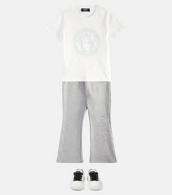 Pantalon de survêtement en coton à logo | Versace Kids