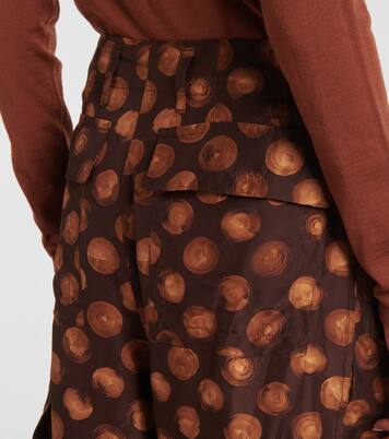 Bedruckte Cargohose aus Seide | Dries Van Noten