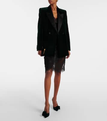 Escarpins slingback 85 en velours | Gianvito Rossi