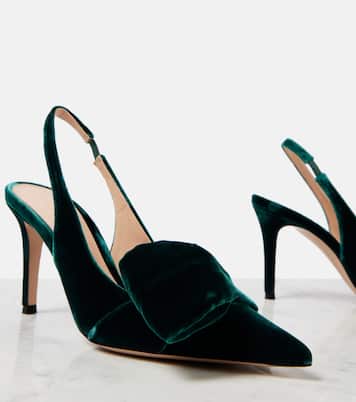 Escarpins slingback 85 en velours | Gianvito Rossi