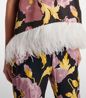 Top La Scala mit Federn | La DoubleJ