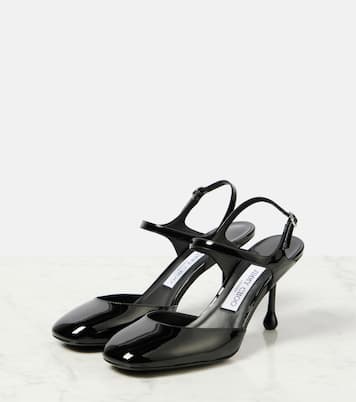 Pixie 80 patent leather slingback pumps | Jimmy Choo