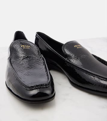 Slip-Ons aus Lackleder | Prada