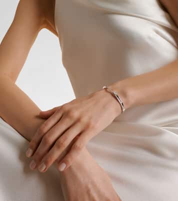 Serti Sur Vide 18kt white gold bangle with diamonds | Repossi