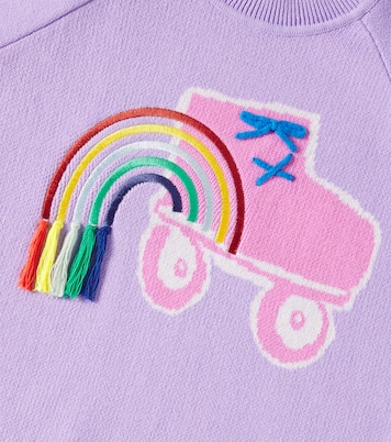 Embroidered cotton jersey sweatshirt | Stella McCartney Kids