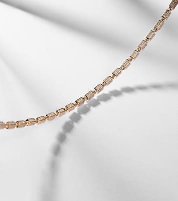 Block-Chain Mini 18kt gold bracelet with diamonds | Suzanne Kalan