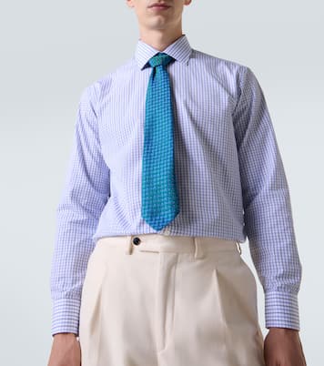 Checked cotton poplin shirt | Charvet