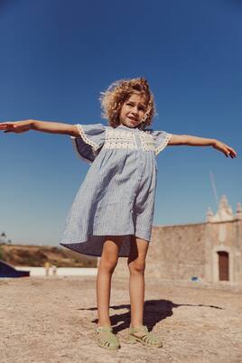 Morlina striped linen and cotton dress | Louise Misha