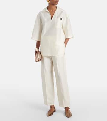 Polo Osiride en mezcla de lino y seda | Max Mara