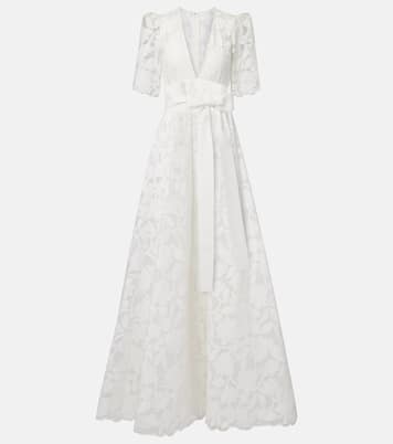 Robe longue brodée à fleurs | Elie Saab