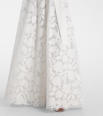 Robe longue brodée à fleurs | Elie Saab
