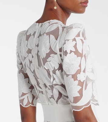 Robe longue brodée à fleurs | Elie Saab