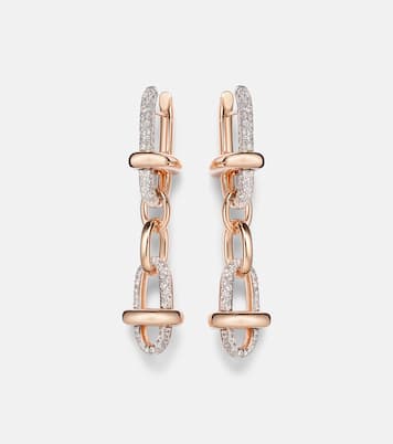 Ohrringe Iconica aus 18kt Roségold mit 18kt Weißgold und Diamanten | Pomellato