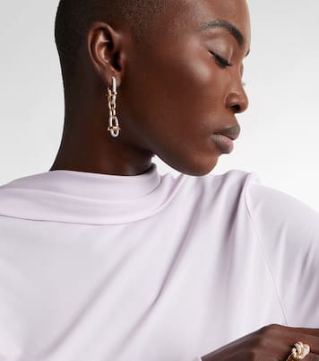 Ohrringe Iconica aus 18kt Roségold mit 18kt Weißgold und Diamanten | Pomellato