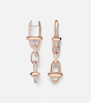 Ohrringe Iconica aus 18kt Roségold mit 18kt Weißgold und Diamanten | Pomellato