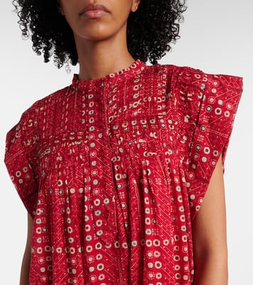 Vestido corto Leazali de algodón estampado | Marant Etoile