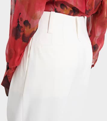 Pantalones anchos en mezcla de lana | Victoria Beckham