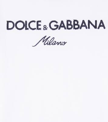 Logo embroidered cotton jersey T-shirt | Dolce&Gabbana Kids
