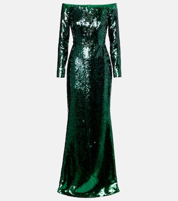 Sequined off-shoulder gown | Elie Saab
