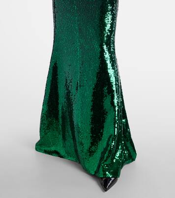 Sequined off-shoulder gown | Elie Saab