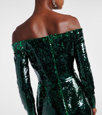 Sequined off-shoulder gown | Elie Saab
