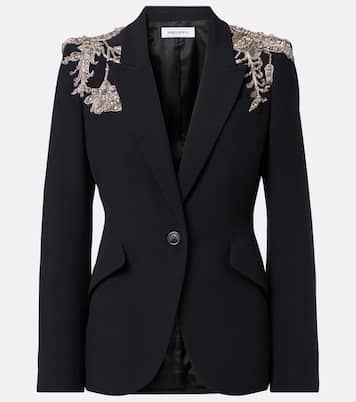 Embellished crepe blazer | McQueen
