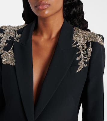 Embellished crepe blazer | McQueen
