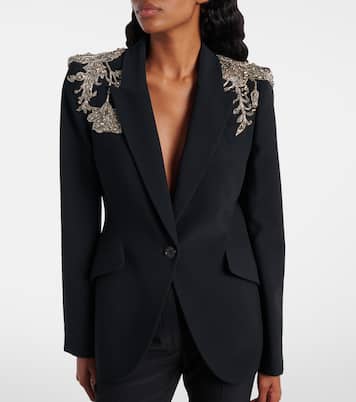 Embellished crepe blazer | McQueen