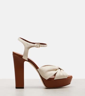 Heloise 120 canvas platform sandals | Jimmy Choo