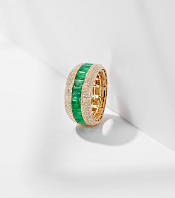 Bague en or 18 ct à émeraudes et diamants | Shay Jewelry