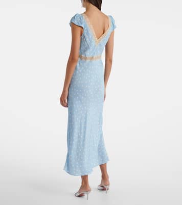 Iggy lace-trimmed polka-dot midi dress | Rixo