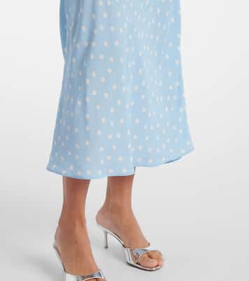 Iggy lace-trimmed polka-dot midi dress | Rixo