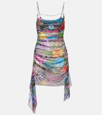 Minikleid aus Tüll mit Kristallen | Area