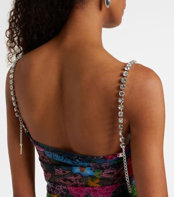 Minikleid aus Tüll mit Kristallen | Area