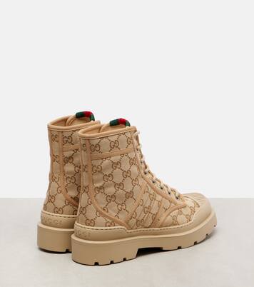 GG Canvas combat boots | Gucci