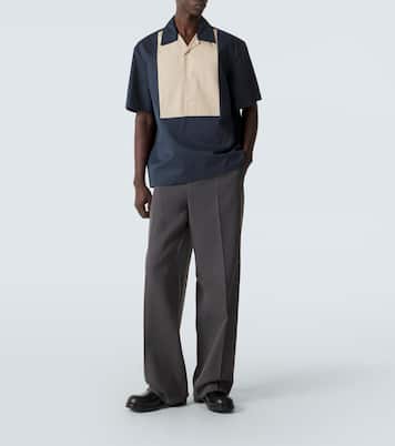 Cotton and silk bowling shirt | Jil Sander