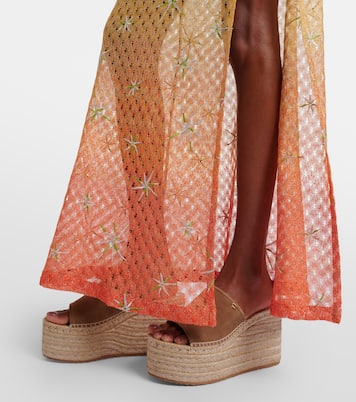 Espadrille-Sandalen aus Veloursleder | Gianvito Rossi